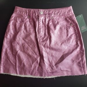 Wild Fable Metallic Denim Skirt Pink 00